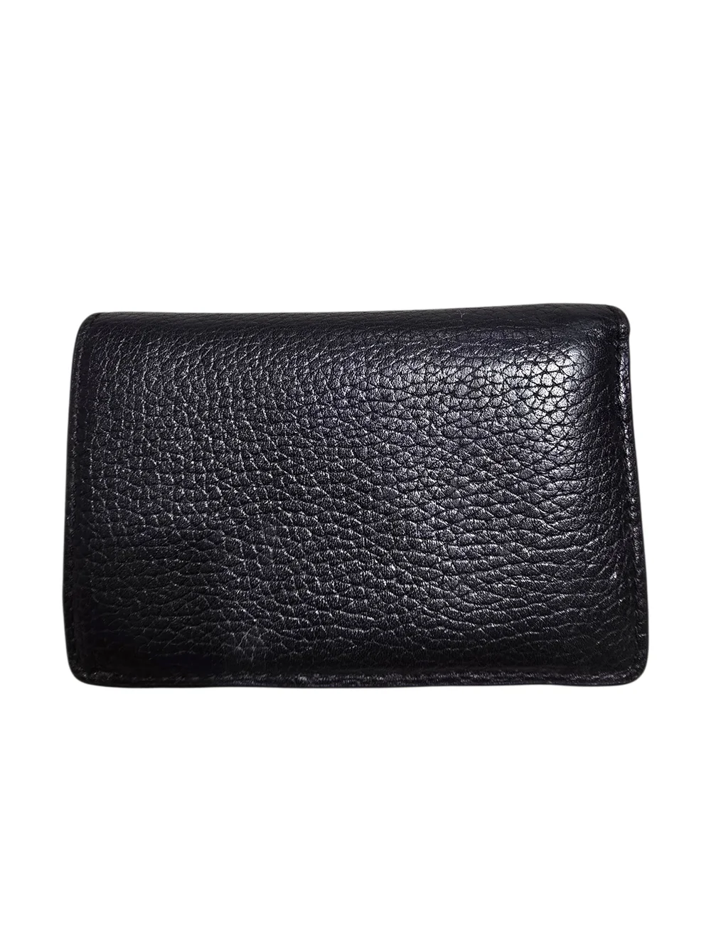 Michael Kors Jet Set Bifold Black Pebbled Leather Wallet with Gold Plate